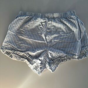 Z Supply Light Blue and White Striped Shorts